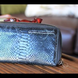 KENNETH COLE Snakeskin Long Wallet